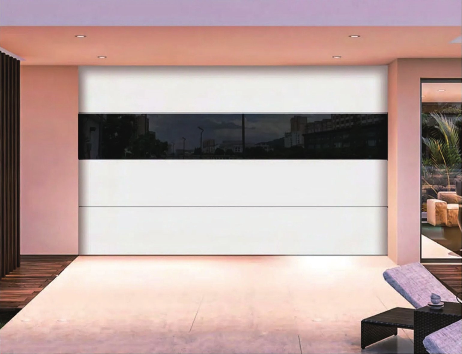 Flush Panel garage door example 1