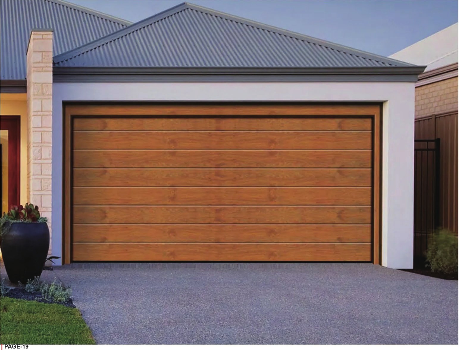Woodgrain & Window Options garage door example 1