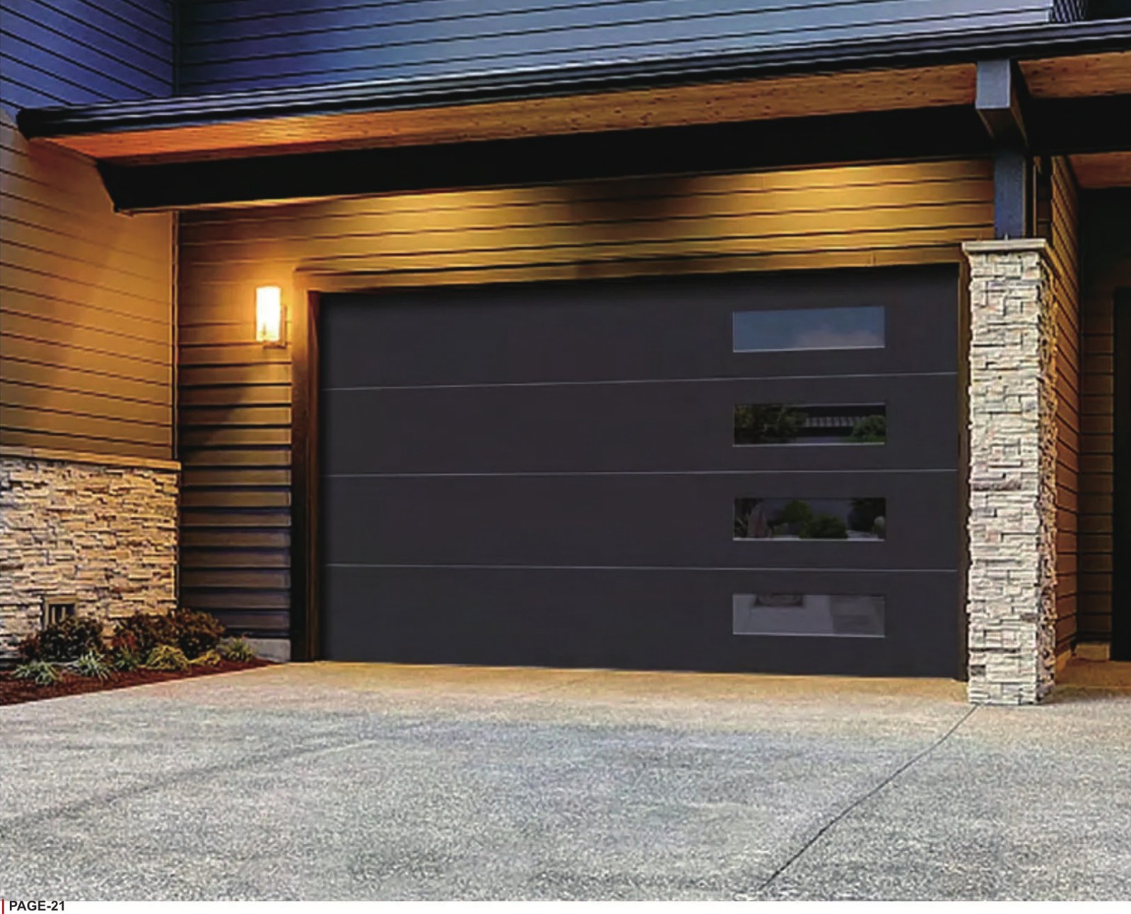 Woodgrain & Window Options garage door example 2