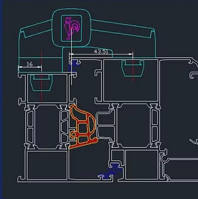 CAD profile drawing