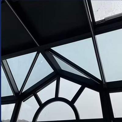 Glass roof structure drawing