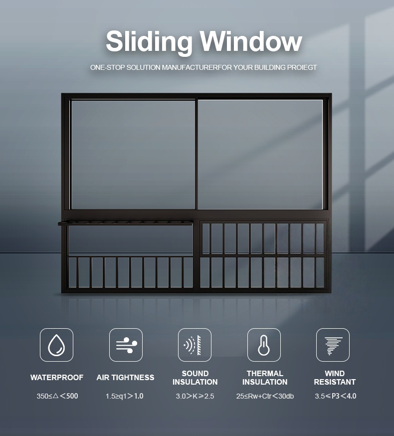 Aluminum Sliding Windows view 2