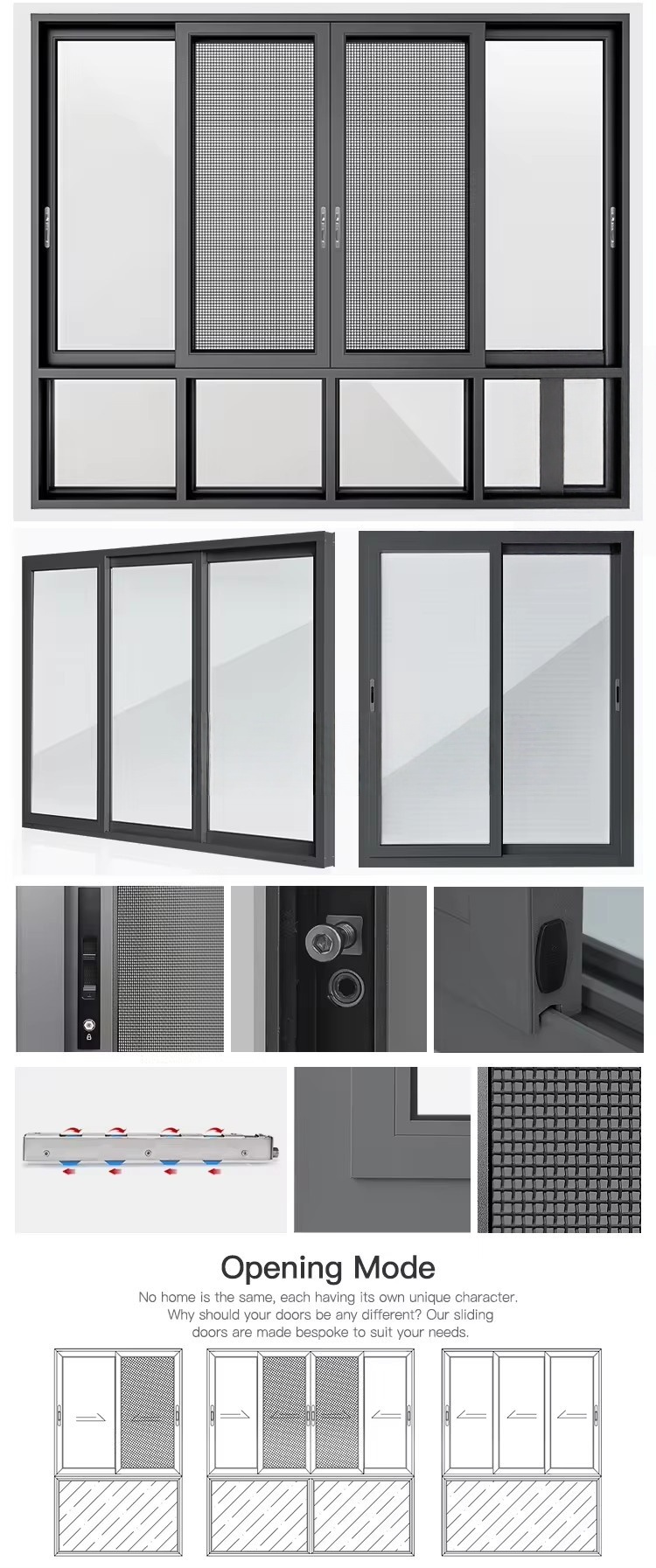 Aluminum Sliding Windows view 4